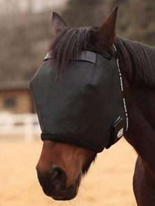 lot 3047 image: Harrison Howard Reinforced Horse Fly Mask with PVC Brow Support, UV Black M
