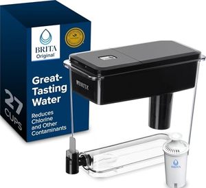 lot 3057 image: Brita X-Large 27 Cup Water Dispenser, Includes 1 Filter, Black
