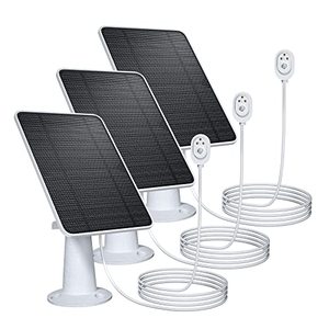 lot 3087 image: Arlo Solar Panel Charger for Pro 5S43, Ultra, 4W, 9.8ft Cable, IP65 3 Pack