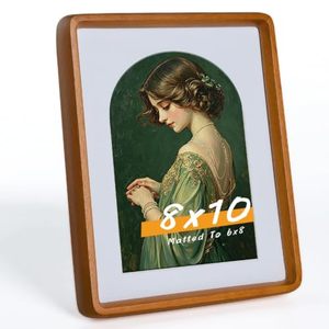 lot 3088 image: 8x106x8 Wooden Picture Frame With Reel Glass, Solid Teak