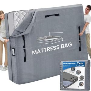 lot 3099 image: BETU Twin Mattress Protector Waterproof Cover with 8 Handles, Zipper