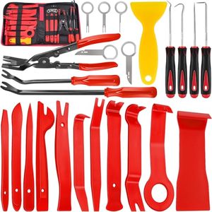 lot 3106 image: Keze 24Pcs Trim Removal Tool Set with Pick & Clip Tool, Scraper, Fastener