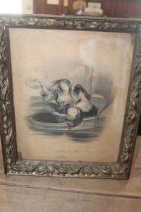 lot 3537 image: Antique 13 x 16 Victorian Picture