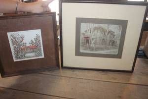 lot 3539 image: Various Sized Vintage House Pictures