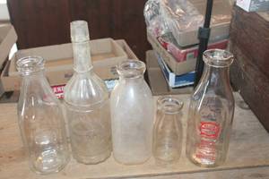 lot 3545 image: Vintage Milk Bottles and More
