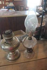 lot 3546 image: Antique B&H Metal Oil Lamp and More