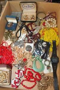 Flat of Misc. Jewelry & More