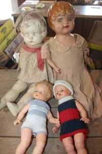 lot 3646 image: Antique Dolls