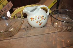 lot 3691 image: Vintage Hall Jewel Tea Pitcher no chips or cracks & More