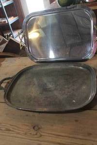 lot 3723 image: Vintage Silver Serving Trays