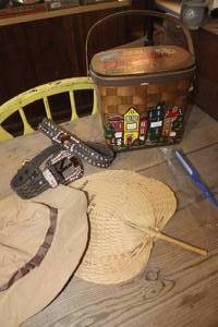 lot 3735 image: Vintage Basket Purse, Belt and More