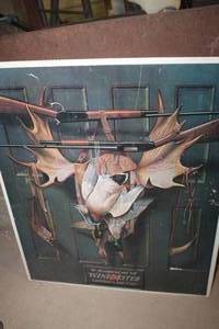 lot 3762 image: 23 x 28 Metal Winchester Picture