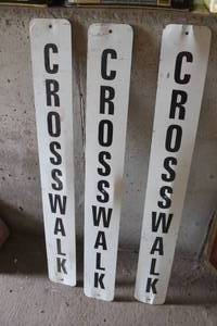 lot 3775 image: 6 x 48 Metal Crosswalk Signs