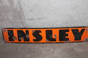lot 3776 image: 6 x 30 Insley Metal Sign