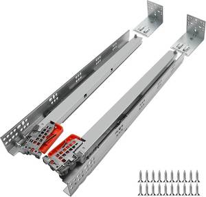 lot 40195 image: LONTAN 1 Pair 21 Inch Undermount Drawer Slides Soft Closing Full Extension Drawer Slides,Bottom Mount Drawer Glides for Dresser, Cabinet, Kitchen, 100 LB Capacity
