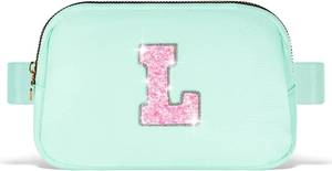 lot 40196 image: Uygafly Gift for Girls Kids,Initial Fanny Pack Belt Bag Purse Green,S STOCK PHOTO APPROXIMATE