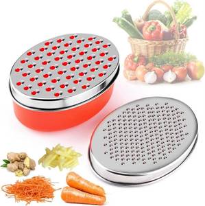 lot 40197 image: Kunovo Cheese Grater With Airtight Storage Container,cheese shredder&vegetable grater Box Grater (1-Red)
