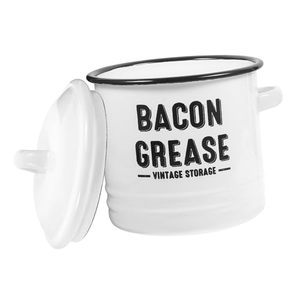 lot 40205 image: ABOOFAN Vintage Enamel Pot Lid Multi-functional Container for Soup Sauces and Bacon Grease Practical Kitchen Storage for Home Cooking