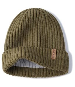 lot 40212 image: Merino Wool Beanie for Women Men, Warm Knit Winter Hats Double Layer, Fleece Lined Beanie Cuffed Wool Ski Cap