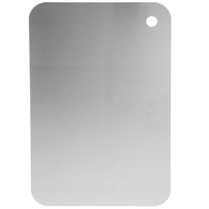 lot 40215 image: BESTOYARD Double-Sided Stainless Steel Cutting Board 11.81X7.87 Inch Kitchen Chopping Board for Meat Vegetables Cheese Dishwasher Safe Sanitary for Home and Party Use