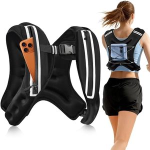 lot 40223 image: Weighted Vest Woman Man,8121620lbs Weight Vest with Plus Storage Pockets&Adjustable Straps,Durable Rucking Vests with Reflective Stripe for Walking,Running,Workout,Training, Weight Loss
