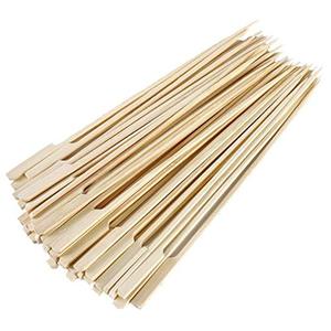 lot 40241 image: Gmark 100 Count Bamboo Paddle Skewers, 8 Inch Natural Flat Wooden BBQ Picks, Biodegradable Kabob Sticks for Grilling, Appetizers, Fruit, Meat & Shish Kebabs GM1076