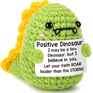 lot 40285 image: Eterfordista Mini Positive Appreciation Gifts Handmade Crochet Dinosaur