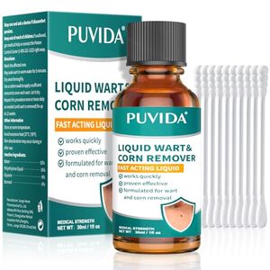 lot 40286 image: Liquid Wart & Corn Remover with 17% Salicylic Acid   Fast-Acting Treatment for Common & Plantar Warts on Hands and Feet   Easy Apply Topical Solution, 30 mL