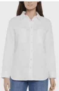lot 40291 image: Gap Womens Tops Gap Gauze Button Front Shirt SIZE L
