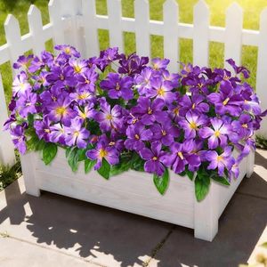 lot 40293 image: Homsunny Artificial Flowers for Outdoor, 6PCS Fake Silk Flowers
