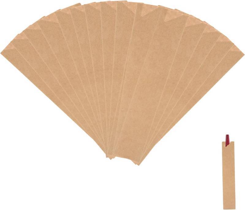 lot 3297 image: Kraft Paper Chopsticks Sleeves, 600pcs Disposable Chopsticks Holders, Paper Silverware Bags for Restaurant Flatware, Cutlery Bag for Christmas Wedding Party Tableware, 3 x 7 Inch