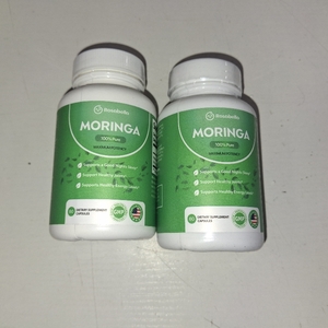 lot 40309 image: 2 Pack Of MORINGA 100% MAXIMUM POTENCY 60 CAPSULES