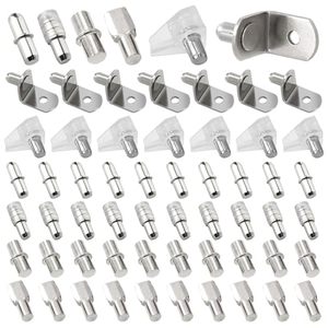 lot 40424 image: 110Pcs Shelf Pins Set 6-in-1 Metal Nickel Plated Cabinet Shelf Pegs 5mm6mm Shelves Support Pegs for Kitchen Cabinet,Bookshelves, Wine Cabinets,Shoe Cabinets