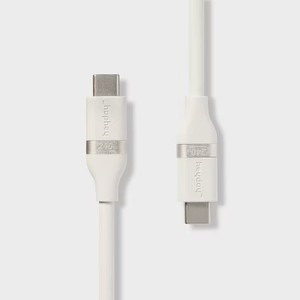 lot 40436 image: 6 USB-C to USB-C Fast Charging Silicone Cable - heyday White Clay