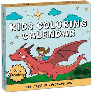 lot 40439 image: Perpetual Kids Coloring Daily Calendar  Fun Art Activity for Children with Doodles to Color Every Day of The Year, Great Gift for Girls & Boys  A Present That Will Bring Joy Everday of The Year, Cute Christmas Advent Calendar, School Classroom Must Have