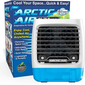 lot 40455 image: Arctic Air Chill Zone Evaporative Cooler with Hydro-Chill Technology, Portable Fan with 4 Adjustable Speeds, 8-Hour Cooling, Fan for Bedroom, Living Room, Basement, Office & More