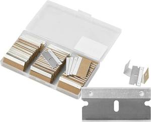 lot 40463 image: WEGAZ-100PCS Single Edge Razor Blades,Industrial Safety Razor Blades,Individually Packed, Used for Scrapers and Cutting Tools