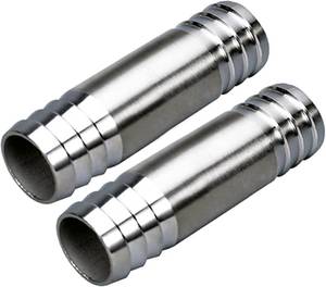 lot 40468 image: Stainless Steel Hose Barb 34 Splicer Mender Union 2Pcs