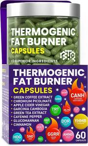 lot 40479 image: Thermogenic Fat Burner Capsules - Weight Loss Pills for Women & Men, Appetite Suppressant, Metabolism Booster - Green Tea, Coffee Extract, Garcinia Cambogia - Diet Pills for Weight Loss - 60 Capsules