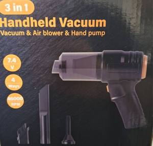 lot 40679 image: 3 in 1 Handheld Vacuum &Air Blower And Hand Pump