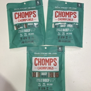 lot 40683 image: 3 Packs CHOMPLINGS Italian-Style Beef Sticks - 6ct0.5oz