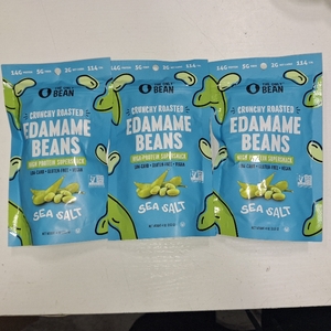 lot 40687 image: 3 Packs The Only Bean Roasted Edamame Beans Sea Salt, 4oz