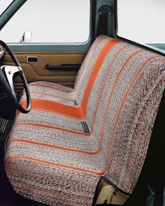lot 40689 image: FREMONT AUTO Baja Saddle Car Seat Covers - Durable, Stylish, Universal Fit for Ford, Chevrolet, Dodge Trucks & SUVs - Blanket Style, Bench Seat Cover - Full-Size Pickup (Orange)