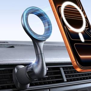 lot 40699 image: For MagSafe Car Mount Double Metal Hook Air Vent Magnetic Phone Holder