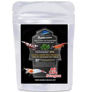 lot 40494 image: Bubble Magus Shrimp Food, All Natrual Ingredients, High Protein, Rich in Vitamins for Crystal, Caridina and Small Tropical Shrimp (5 Ounce)