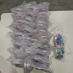 lot 48000 image: LOT OF 32 - LUV HER Lilo &amp Stitch Hair Accessory 5 Pcs Set - 1 Regular 9 inch Stitch Hairbrush &amp 4 Scrunchies - Detangling Brush - Elastic Hair Ties Ropes for Girls, Ages 3