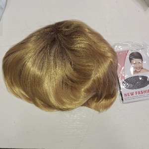 lot 48037 image: Voloria Toupee for Man Ultra Thin Skin PU Mens Hairpiece European Virgin Human Hair Replacement System Pieces 10x8inch (#4 T 613 Blonde Color)