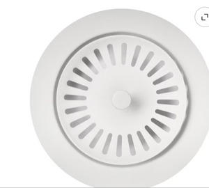 lot 48042 image: Blanco 240319 Metal Basket Strainer Drain Assembly, White