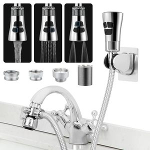 lot 48049 image: CECEFIN Kitchen Faucet Hose Attachment, 4-Mode ONOff Spray Head wFilter