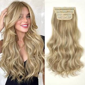 lot 48067 image: Kookastyle Clip In Hair Extensions 4pcs Layered Curly Synthetic for Women